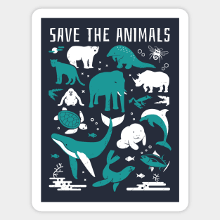Save The Animals - Endangered Animals Sticker